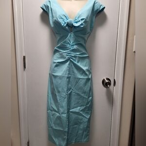 Pinup Couture Dixifried Light Blue Dress Size L